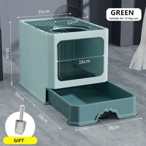 Giant Odor-Proof Cat Litter Box |  Fully Enclosed Automatic Large Cat Litter Box Anti-odour Anti-splash