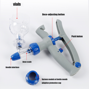 1ML/2ML/5ML Adjustable Automatic Continuous injector Veterinary injection for Chicken Duck Poultry Durable Vaccine Injector Veterinary Tool