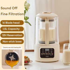 SG [In Stock] 1.5L Multifunctional Quiet Blender with 16-Blade Wall Breaking Ceramic Heating Plate 12H Timer One-Touch Clean