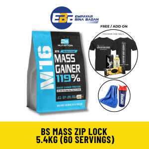 Bs Nutrition Mass Gainer Protein M16 Halal (5.4kg) Zip Lock Bag
