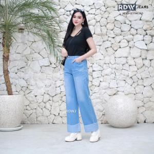 Kulot Jeans celana Jeans Snow bagian celana Belakang FULL karet - RDWjeans