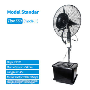 kipas industri/23/26/30 inch Kipas Mist Kipas Angin Semprot Embun 45Ltr Misty Fan 1.8Meter / kipas