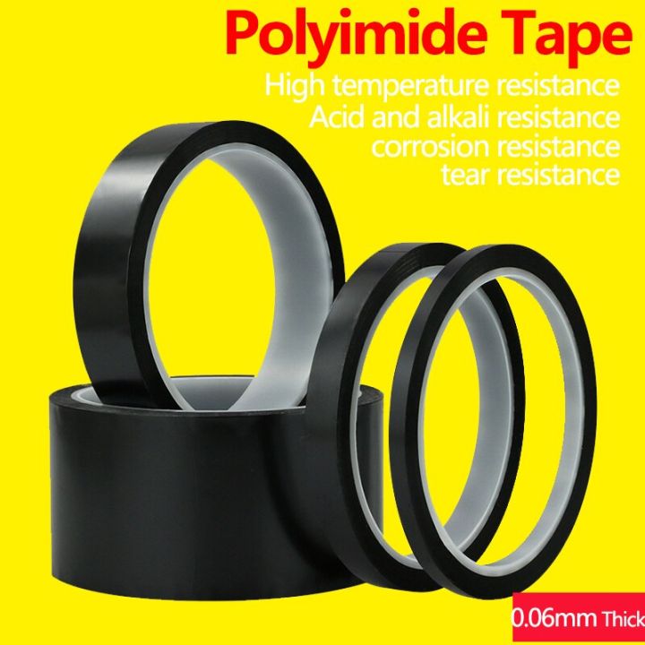 33 Meters/roll Polyimide Tape Black High Temperature Resistant Kapton
