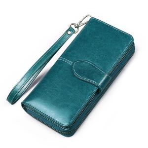 รอยัลBaggerยาวกระเป๋าสตางค์กระเป๋าสําหรับผู้หญิงสาวหนังวัวแท้เกาหลีแฟชั่นกระเป๋าสตางค์มีซิปกระเป๋าถือสตรีแบบมีที่ยึดปิดพรรคRFID