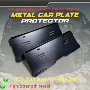 2 pcs Universal Car License Plate Holder cover stainless 304 with screw Powder Coated 15x5.5 inch