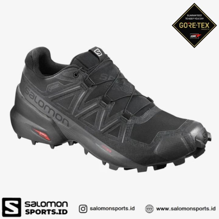 Salomon Speedcross Sepatu Running Pria – Black Sepatu Kulit Cow