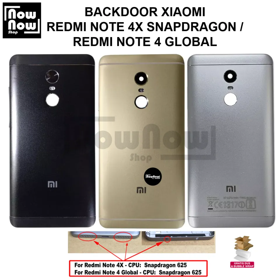 Backdoor Tutup Belakang Baterai Xiaomi Redmi Note 4X Snapdragon
