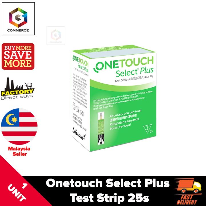 One Touch Test Strip Select Plus / Delica Lancet Lazada