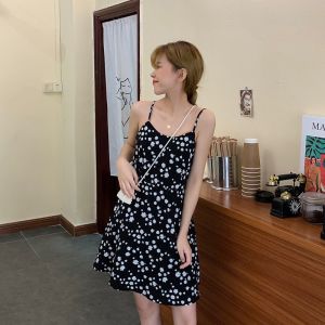 [Dress] Floral suspender one-piece dress 小碎花吊带连身裙- D1