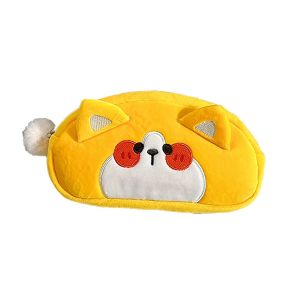 MIRACLE HOME STORE Cartoon Plush Pencil Case Multifunctional Soft Pen Bag Creative Fluffy Stationery Storage Bag Office