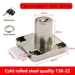 【🇲🇾】Square Drawer Lock 36mm 40mm Furniture Hardware Locks For Desk / Table / Wardrobe / Cabinet / Office Letter MailBox Cam Locks Bedside Bookcase Solid Lock 抽屉锁 多用途