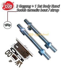 Gagang Pintu 4 Set In body Kunci - Handle 1 Set Body Kunci - Gagang Pintu Rumah Minimalis