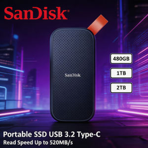 SanDisk E30 Portable SSD 800MB/s USB3.2 Type-C Drop Proof for Laptop Desktop - External Solid State Drive 480GB-10TB Original