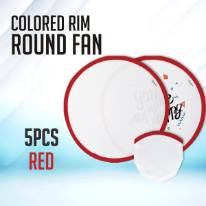 Easyprint (5pcs) Blank Printable Foldable Round Fan Rim Color