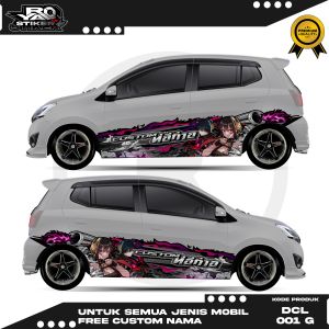 DECAL MOBIL ERTIGA YARIS PAJERO FORTUNER PANTHER JAZZ AYLA THAILOOK KARAKTER FREE NAMA  - DCL 001