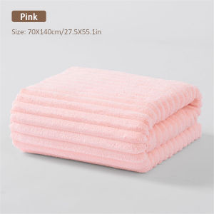 Bath Towel For Adult Towels For Bath Towel Beach Towel Adult Super Absorbent Quick Drying Large Towel Bath Towel Extra Large Thick Coral Fleece Bath Towel Super Absorbent Quick-Drying Makapal Thickened Coral Velvet Candy Strip Bath Towel Microfiber Towel