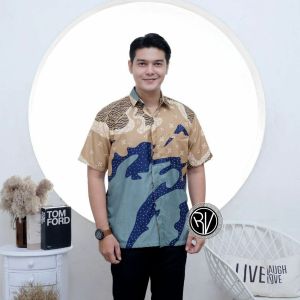 Kemeja Batik Pria Lengan Pendek Size M L XL XXL Baju Batik Modern Atasan Batik Pria Batik Pekalongan