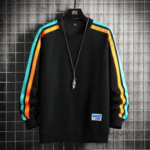 Sweater Polos Pria Lengan Panjang Distro Basic Fashion Sweater Crewneck W6939M