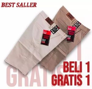 PROMO HEMAT 1 PAKET ISI 2 PIS - Celana Pendek Pria - Celana Pendek Chino Pria Dewasa