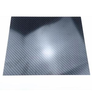 Industrial Carbon Fiber Plate 200x250mm Glossy Finish Twill Weave Panel Sheet For Drones Frame Speed Car Accessories