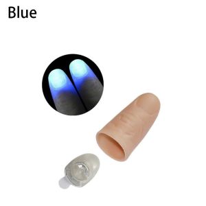 JAYQQ 1 Pc Party Game Glow Toys Magic Trick Props Induction Light Flashing Fingers Light Up Thumbs Finger Light