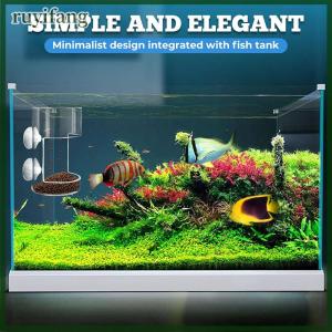 ruyifang Fish Feeder For Aquarium 2025 New Fish Tank Dish Tray With Suction Cup Acrylic Fish Feeding Tube Fish Food Holder