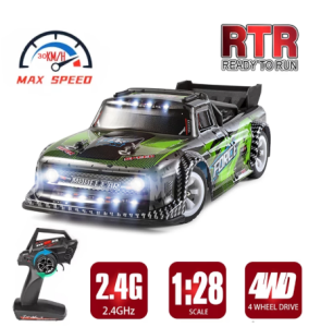 Jdd[หุ้นในปัจจุบัน] Wltoys K989อัพเกรด284131 128พร้อมไฟ Led 2.4G 4WD 30KmH แชสซีโลหะไฟฟ้าความเร็วสูงรถดริฟท์ RC