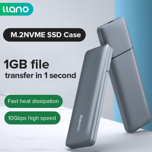 llano Aluminum Alloy 5Gbps M.2 NGFF Portable Hard Drive Disk Enclosure Cover Case USB3.1 High-speed SSD Base with Type-C-C Data Cable