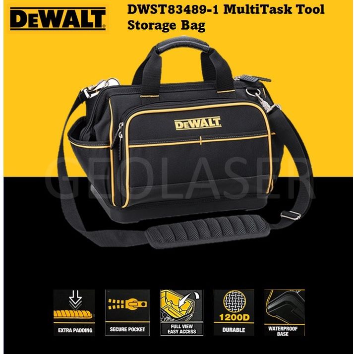 DEWALT DWST83489-1 14in MULTITASK TOOL STORAGE BAG WITH 26 POCKETS ...