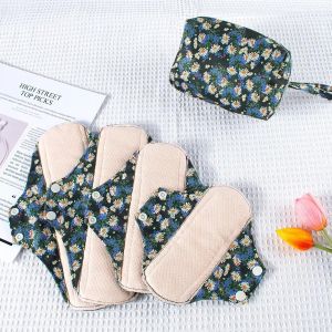ZYJC 5Pcs/Set Washable Sanitary Napkins Cotton Reusable Menstrual Pads Soft Cloth Panty Liners
