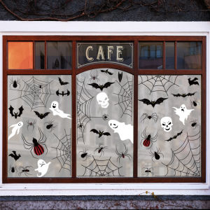 COMBO-Decal HALLOWEEN- Hít tĩnh điện- Nhện bắt ma