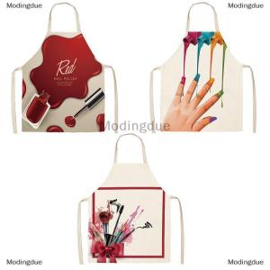 [COD] Modingdue ผ้ากันเปื้อนสำหรับใช้ในครัวทำจากผ้าลินินขัดเล็บผ้ากันเปื้อนกันน้ำสำหรับทำอาหาร
