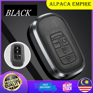 Kunci Kereta Honda Premium Key Cover Aluminium Alloy Genuine Leather Key Cover for Honda Civic HRV 2022 RS FE 11th