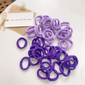 50PCS High Elastic Hair Bands for Women Girls Hair Accessories Mini Colorful Nylon Headband Kids Ponytail Holder Scrunchie Ornaments Hairband Rubber Band Hair Ties