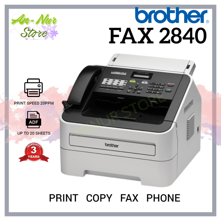 Brother FAX2840 Compact Laser Fax Machine with Print and Copy