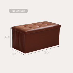 [LOCAL SHIP]PACKONE Storage Stool PU Stool Chair Leather 110L Box Storage Bench Folding Sofa Foldable Footrest Chair