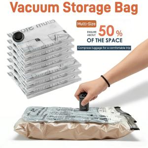 Vacuum Storage Bags for Clothes Wardrobe Organizer Space Saver Compression Bag for Pillows Bedding Travel Suitcases Essentials2026