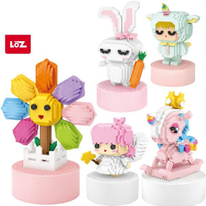 LOZ Music Box Block 9851-9855 Little Twin Stars/Rabbit Bunny/Unicorn/Colourful Sunflower/Sleeping Baby