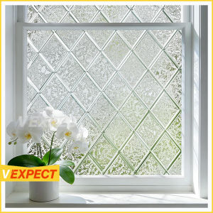 Window Privacy Film Sticker Decorative Frosted Glass Sticker Window Film Sun-Blocking Glass Clings
