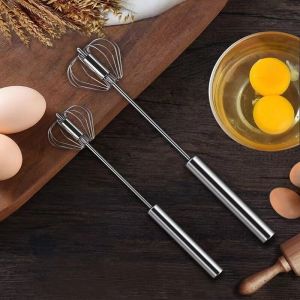 Stainless Steel Semi-Automatic Egg Beater: A Compact & Multi-Function Baking Tool