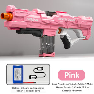 LNR Shop Mainan Pistol Air 360ml Elektrik Otomatis Menyedot Air Dari Depan Jarak Jauh 9 Meter untuk Anak - Anak Water Gun Anak Outdoor Pantai Kolam Renang Mainan Kapasitas Besar Tekanan Tinggi Besar