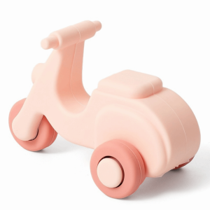 CUBBY Teether Toy Silicone Teether Toy Cartoon Food Grade Silicone Car Toy Soothes Sore Gums BPA Free Teething Car Newborn Babies