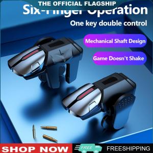 [TOPACE MALL]ปุ่มทางกายภาพ 2PCS การควบคุมแบบแฝงฟรีสำหรับเกม PUBG Gamepad Trigger Trigger จอยสติ๊กสำหรับโทรศัพท์มือถือ iOS Android