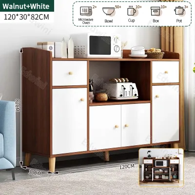 Multiple Scenes Side Cabinet Kitchen Cabinet with Drawers Nordic Style Cupboard Simple Sideboard Living Room Modern Storage Cabinet to Space Savers Balcony Storage Cabinets