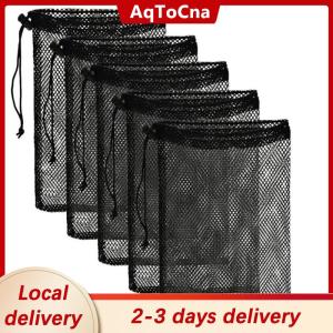 [COD] AqToCna Ship within 24 hours Mesh Stuff Sack Durable Nylon Drawstring Laundry Bag Rinsing Beach Toys Travel