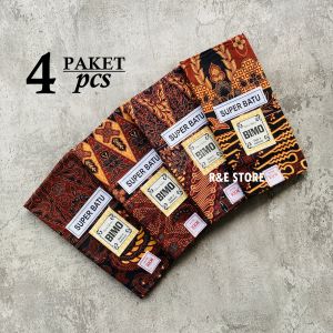 Paket Hemat 4 Pcs Sarung Bimo Sarung Batu Melahirkan Siap Pakai Motif Batik Wanita Kain Halus Tebal