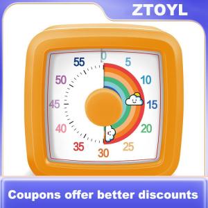 【ZTOYL】 School Visual Timer Children Visual Timer With Night Light Kitchen Accessories Stop Watch Digital Stopwatch