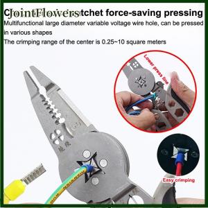JointFlowers Multifunctional Electrician Pliers Wire Stripper Wire Separator Cutting Winding Crimping Tool For Cable Repair Installation