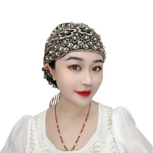 ANANAA Thêu Mũ baotou Hoa Ren Khăn xếp Thời trang Mùa hè Mũ cầu nguyện Phụ nữ