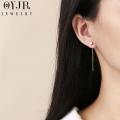 OYJR Anting Telinga Panjang Titanium Asli Ori Subang Anti Karat Perempuan Korean Earrings for Women. 